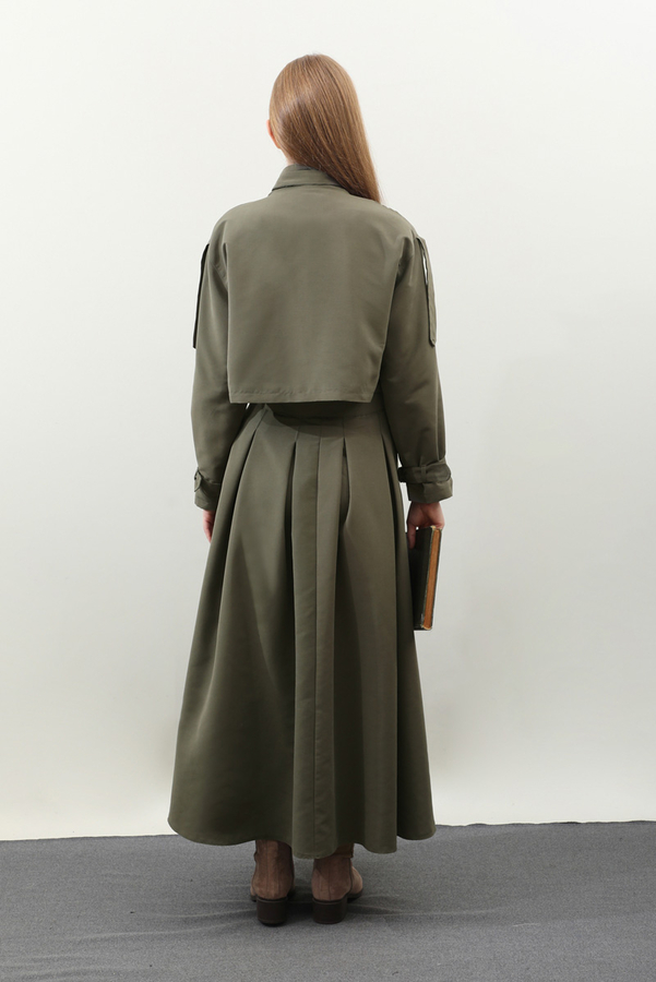 Kargo Cepli Etek Takım Haki - 11