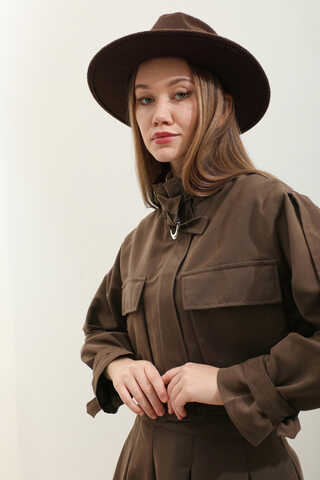 Kargo Cepli Etek Takım Kahverengi - 8