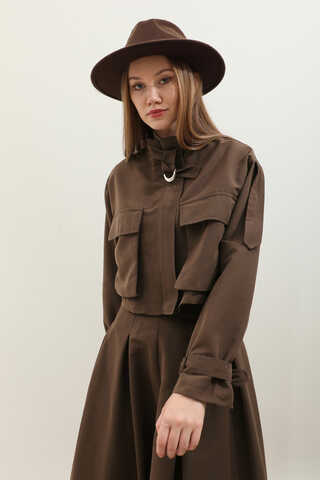 Kargo Cepli Etek Takım Kahverengi - 7