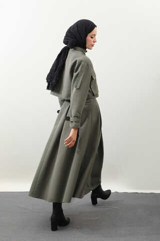 Kargo Cepli Etek Takım Koyu Haki - 14