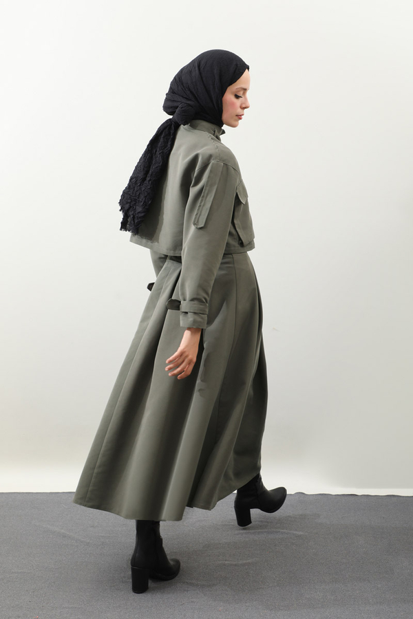 Kargo Cepli Etek Takım Koyu Haki - 14