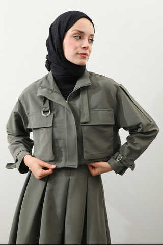 Kargo Cepli Etek Takım Koyu Haki - 8