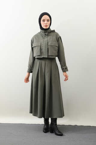 Kargo Cepli Etek Takım Koyu Haki - 10