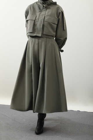 Kargo Cepli Etek Takım Koyu Haki - 12