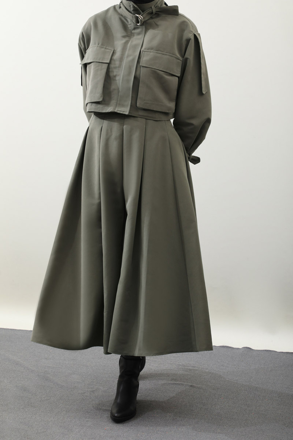 Kargo Cepli Etek Takım Koyu Haki - 12