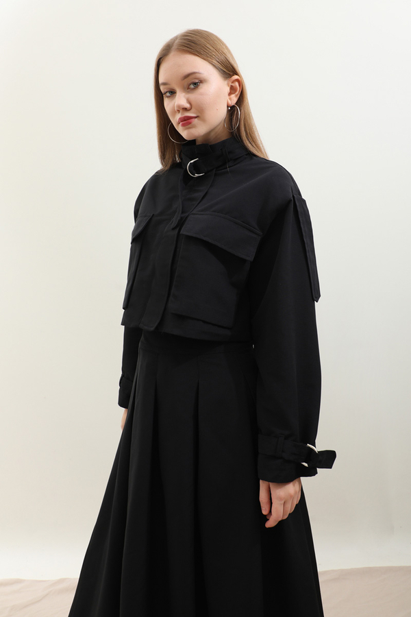 Kargo Cepli Etek Takım Siyah - 8