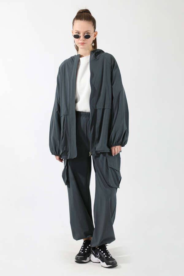 Kargo Cepli Premium Spor Takım Füme - 5