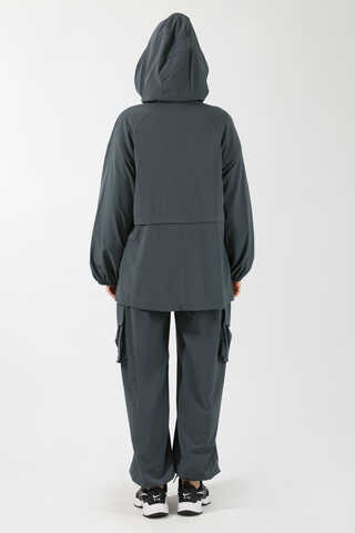 Kargo Cepli Premium Spor Takım Füme - 6