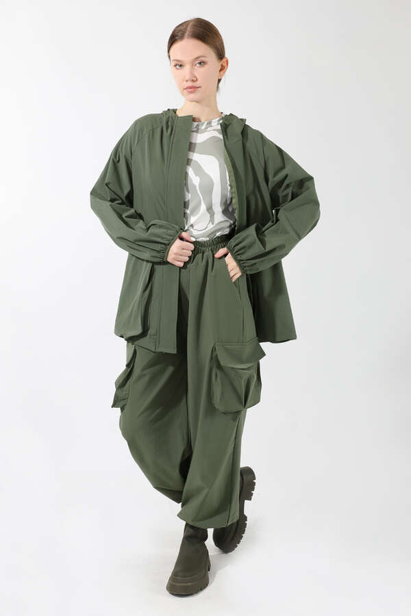 Kargo Cepli Premium Spor Takım Haki - 3