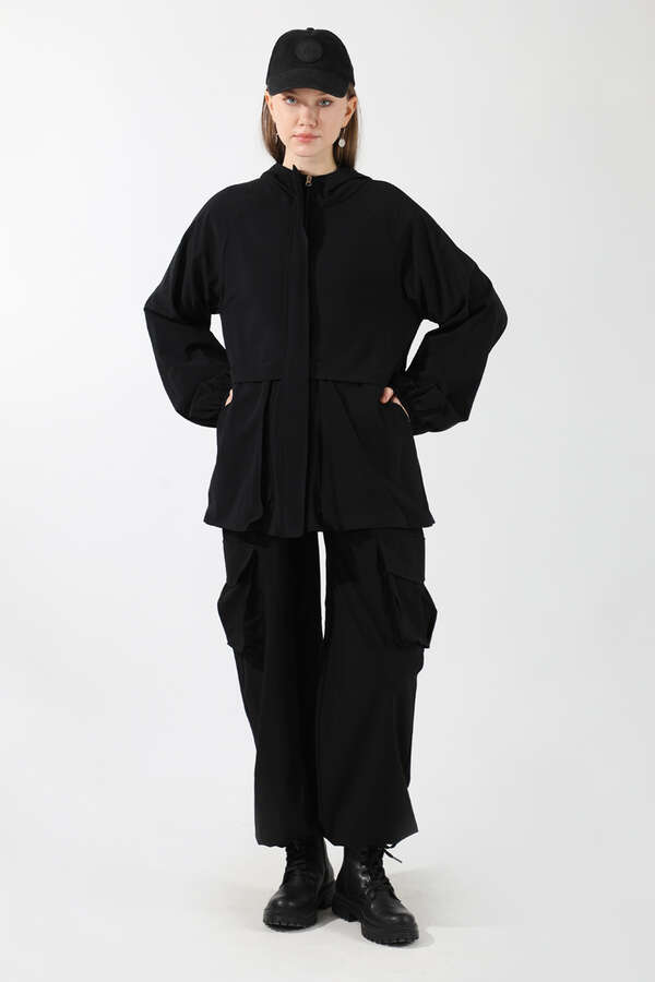 Kargo Cepli Premium Spor Takım Siyah - 3