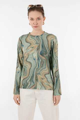 Karışık Desenli Body Yeşil - 3