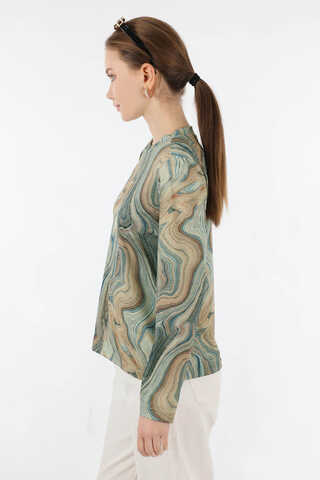 Karışık Desenli Body Yeşil - 5