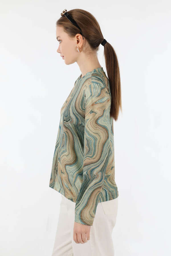 Karışık Desenli Body Yeşil - 5