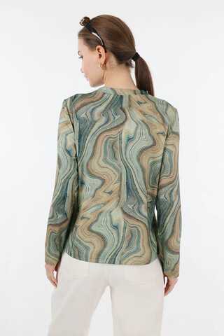 Karışık Desenli Body Yeşil - 6