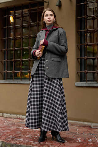 Kaşe Blazer Ceket Antrasit - 2