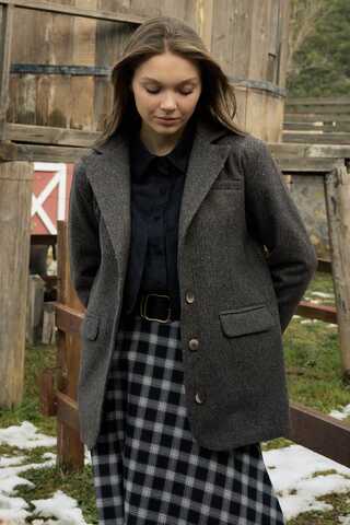 Kaşe Blazer Ceket Antrasit - 10