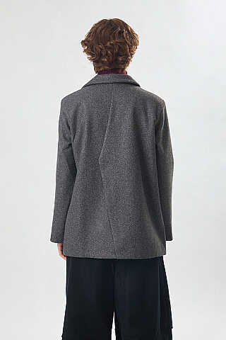 Kaşe Blazer Ceket Antrasit - 6
