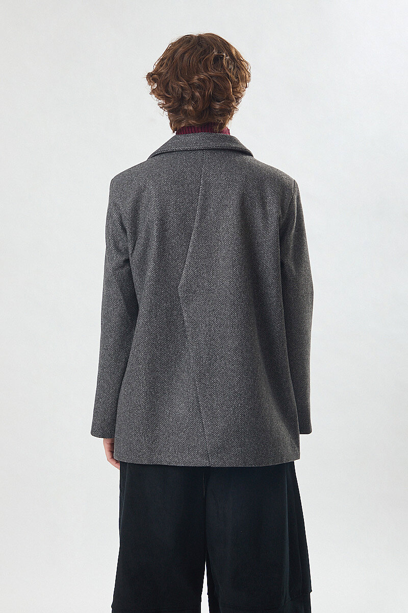 Kaşe Blazer Ceket Antrasit - 6