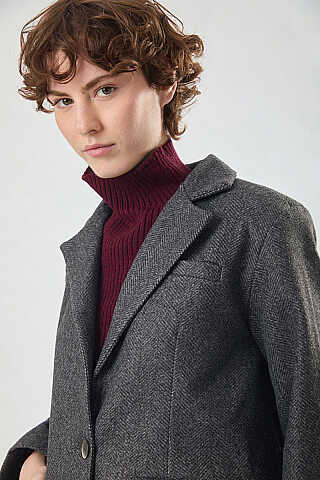 Kaşe Blazer Ceket Antrasit - 3