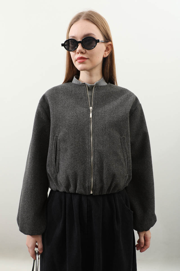 Kaşe Bomber Ceket Antrasit - 3