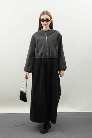 Kaşe Bomber Ceket Antrasit - 10