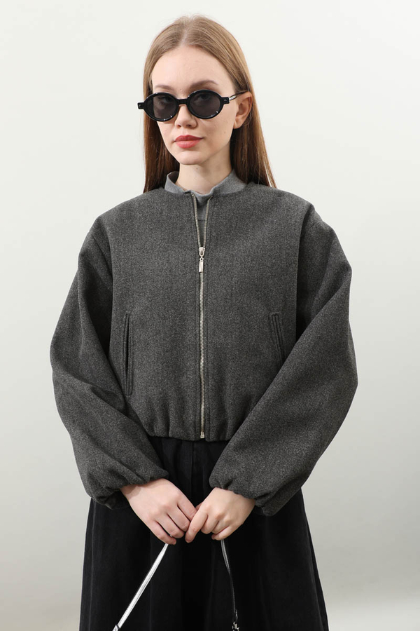 Kaşe Bomber Ceket Antrasit - 2