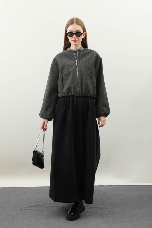 Kaşe Bomber Ceket Antrasit - 10