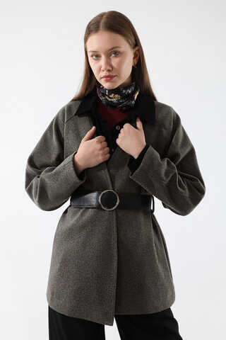 Kaşe Kısa Ceket Antrasit - 2