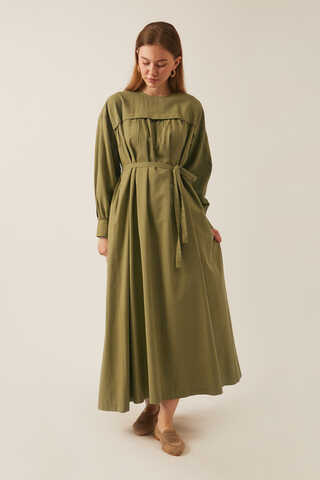 Kayra Yelekli Elbise Takım Haki - 3