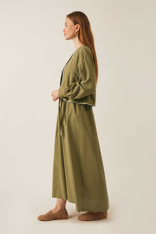 Kayra Yelekli Elbise Takım Haki - 5