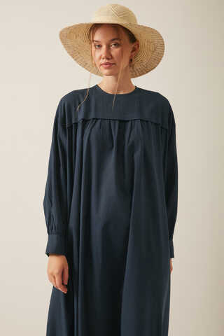 Kayra Yelekli Elbise Takım Lacivert - 3