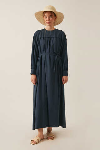 Kayra Yelekli Elbise Takım Lacivert - 4