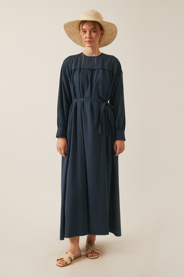 Kayra Yelekli Elbise Takım Lacivert - 4