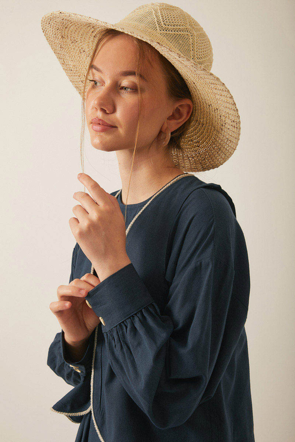 Kayra Yelekli Elbise Takım Lacivert 