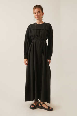 Kayra Yelekli Elbise Takım Siyah - 3