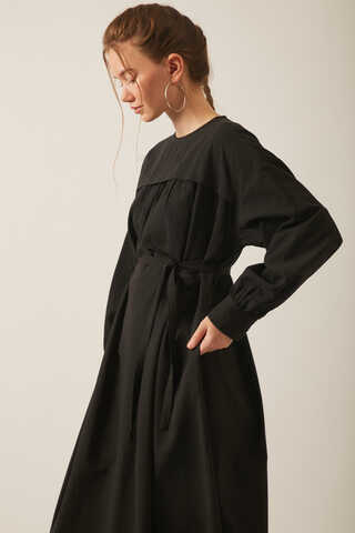 Kayra Yelekli Elbise Takım Siyah - 4