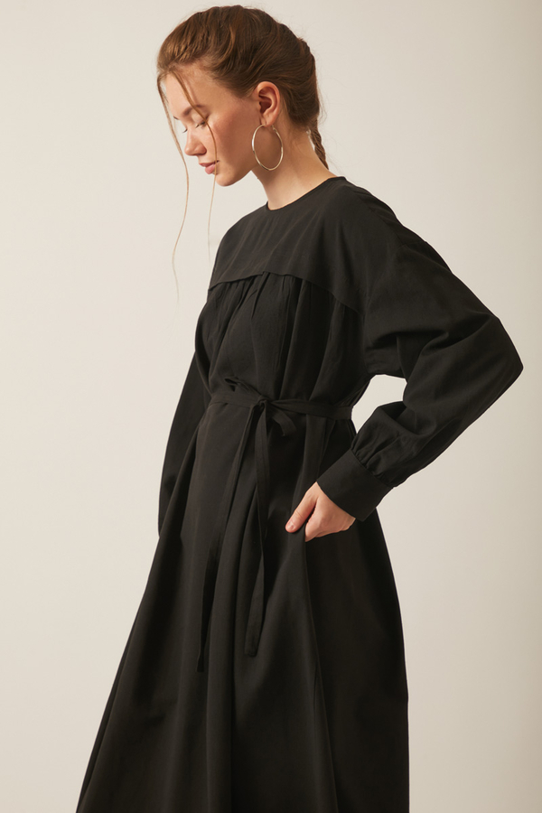 Kayra Yelekli Elbise Takım Siyah - 4