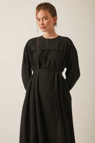 Kayra Yelekli Elbise Takım Siyah - 5