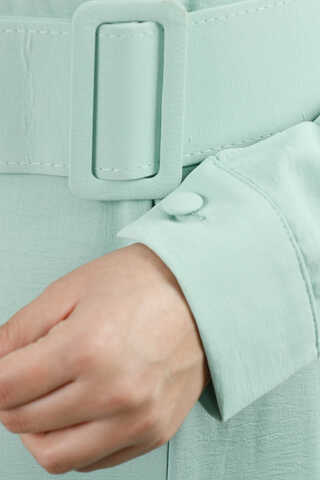 Kemerli Düz Tulum Su Yeşili - 5