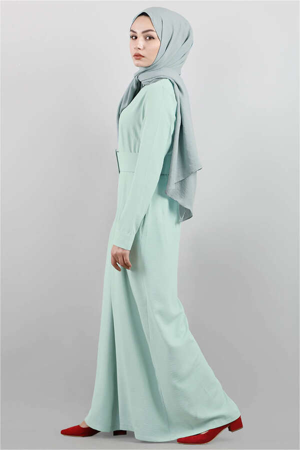 Kemerli Düz Tulum Su Yeşili - 3