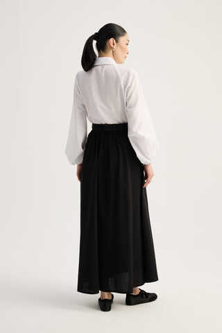 Kemerli Keten Etek Siyah - 15