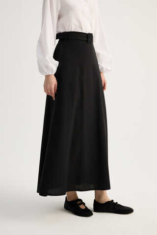 Kemerli Keten Etek Siyah - 10