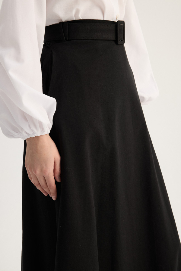 Kemerli Keten Etek Siyah - 13