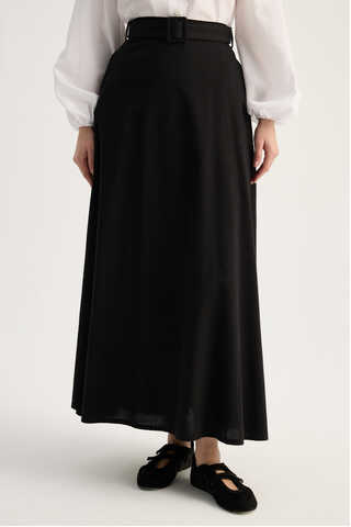 Kemerli Keten Etek Siyah - 14