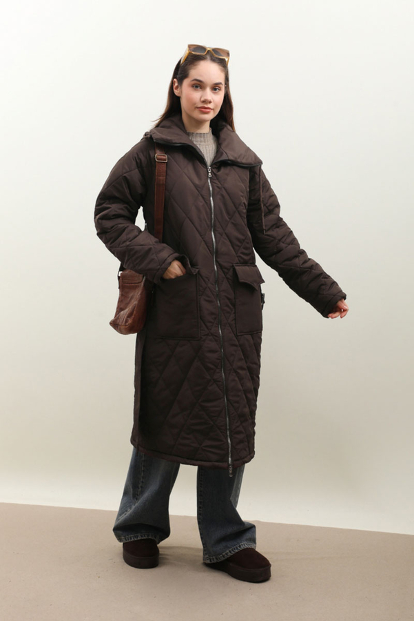Kemerli Şişme Mont Acı Kahve - 3