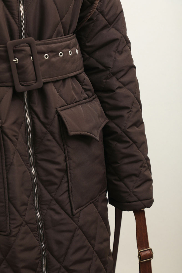 Kemerli Şişme Mont Acı Kahve - 7