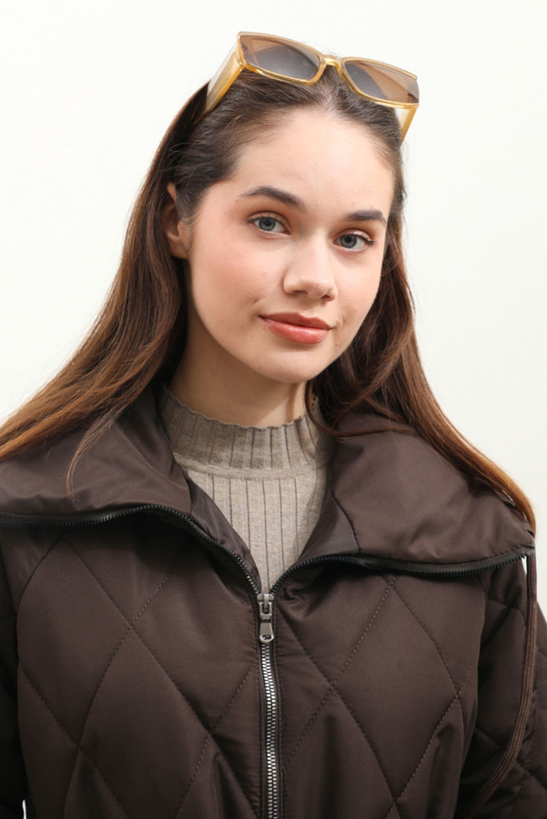 Kemerli Şişme Mont Acı Kahve - 9