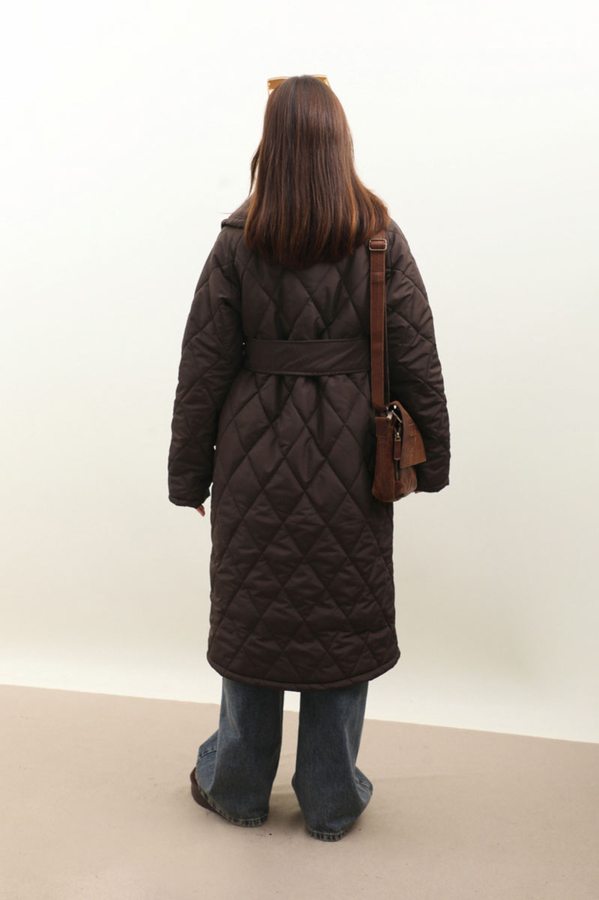 Kemerli Şişme Mont Acı Kahve - 12