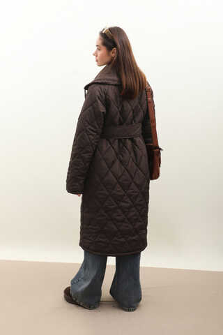 Kemerli Şişme Mont Acı Kahve - 13