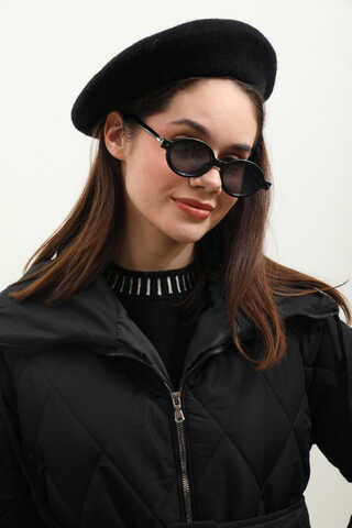 Kemerli Şişme Mont Siyah - 9